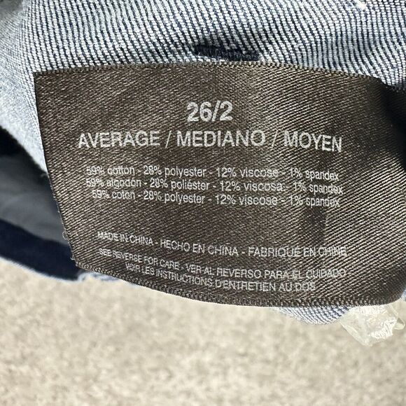 Gloria Vanderbilt X Christian Siriano Jean Shorts 26/2 Severn Patchwork Pleated - Picture 10 of 12